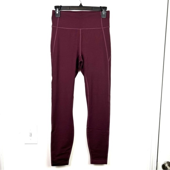 Allbirds Natural Leggings womens size small maroon long workout gym - Picture 2 of 9